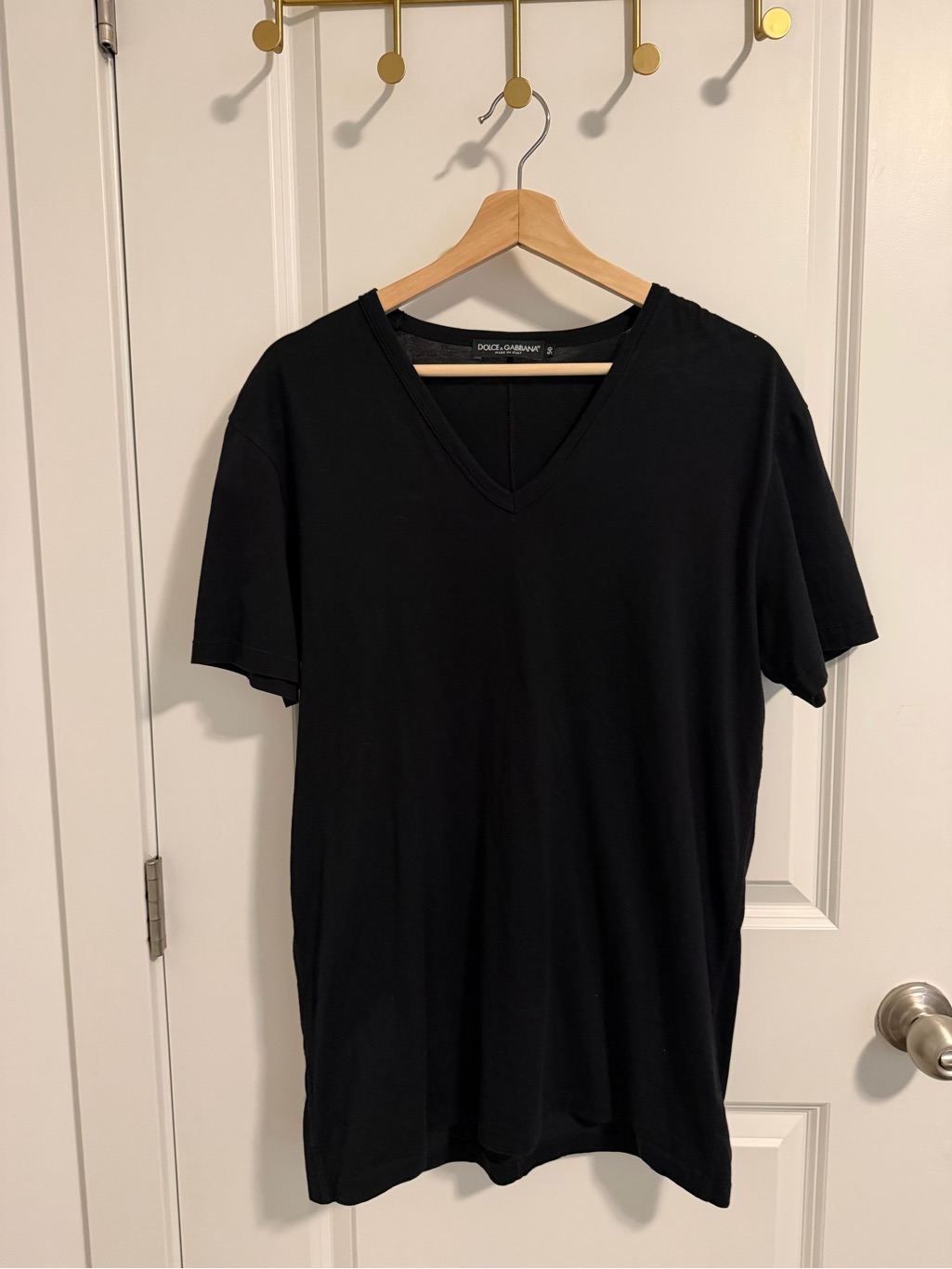 Dolce & Gabbana Men's Black V-Neck Tee